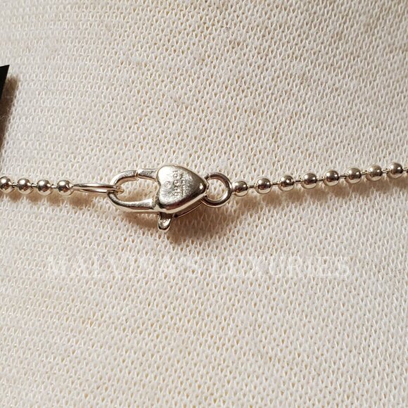 GUCCI NECKLACE STERLING SILVER LOVE BRITT OPAL INTERLOCKING G LOGO HEART PENDANT - Picture 8 of 9